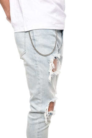 DESTROYER DENIM WITH CHAIN - ZYARI