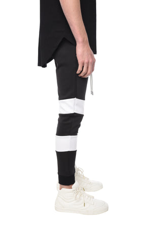 TROUSER WITH CONTRASTING DOUBLE WHITE STRIPES - ZYARI